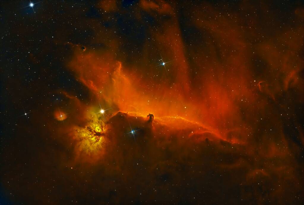 Horsehead & Flame Nebula — Where Fire Meets Shadow